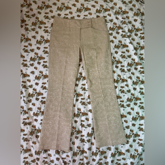 SNO SKINS Cream Textured Flare Pants Size 8 - Picture 10 of 16